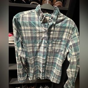 J. Crew madras shirt large